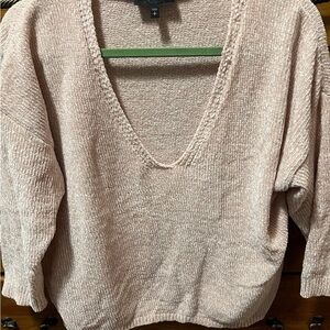 Express Soft Blush V-Neck Sweater